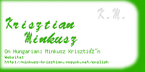 krisztian minkusz business card